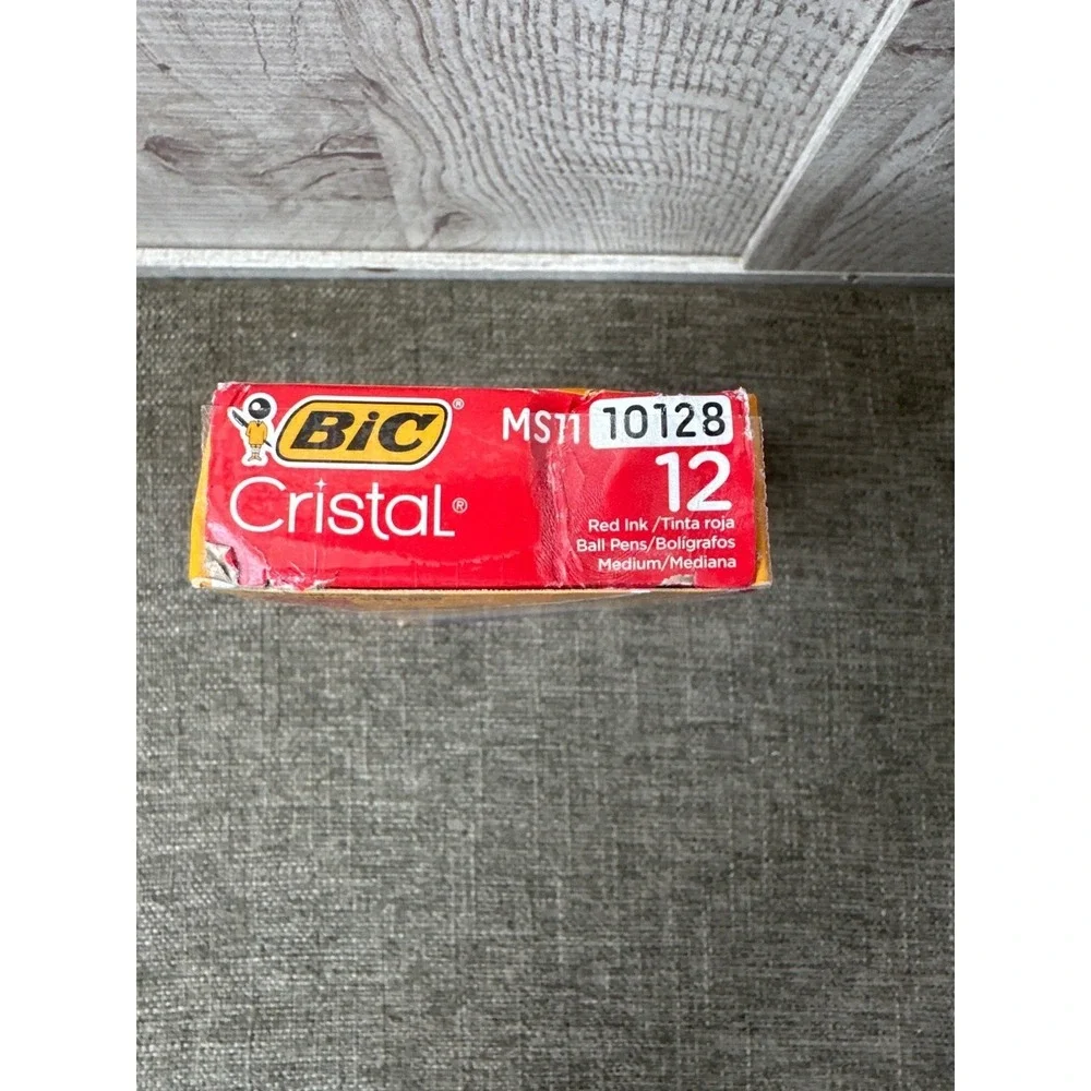 Bic Cristal Xtra Smooth Red Ink Ball Pens Medium/Mediana 12 Pack